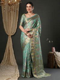 Saree mall Woven Design Zari Organza Banarasi Sarees