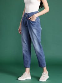 DressBerry Women Boyfriend Fit High-Rise Light Fade Stretchable Jeans