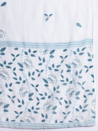 Anouk Floral Printed Regular Cotton Kurta with Trousers & With Dupatta
