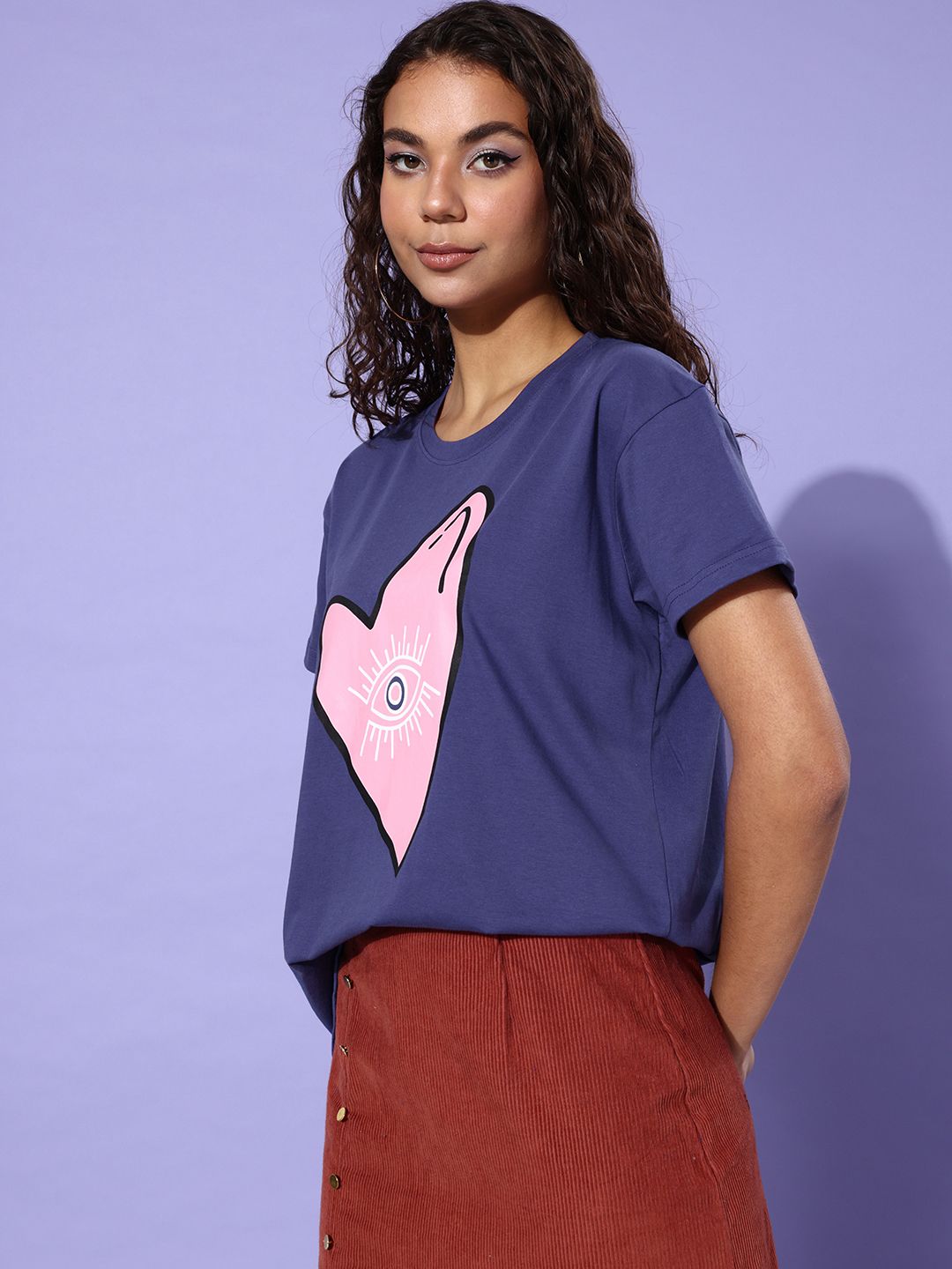 DILLINGER Women Printed Pure Cotton Boxy T-shirt
