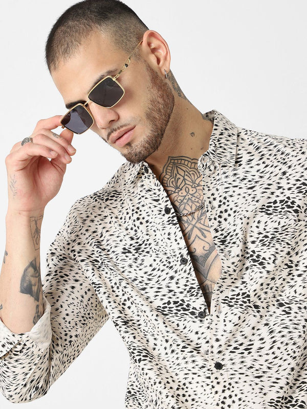 Vastrado Classic Slim Fit Abstract Printed Casual Shirt