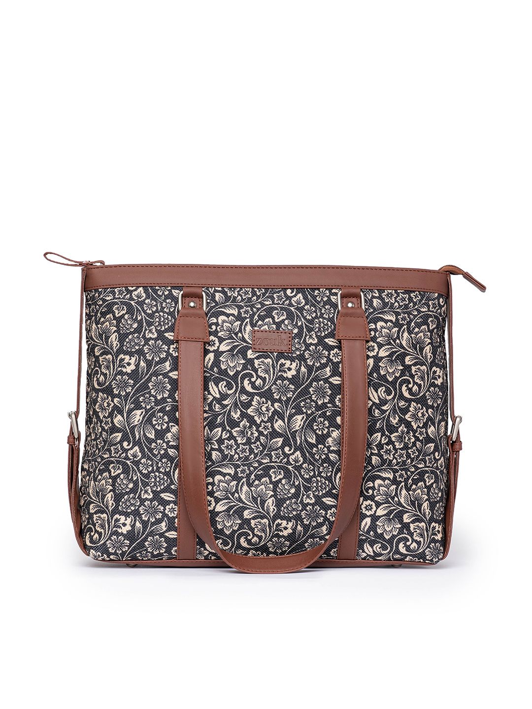 ZOUK Women Handicraft Fabric & Vegan Leather Shoulder Tote Bag
