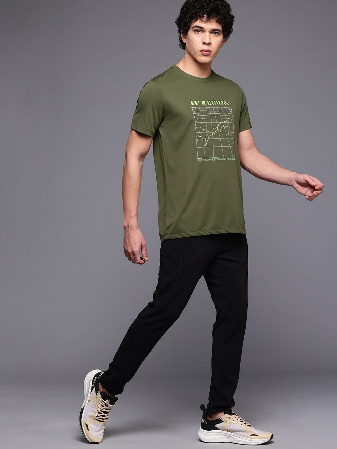 HRX by Hrithik Roshan Men Printed Rapid-Dry Running T-shirt