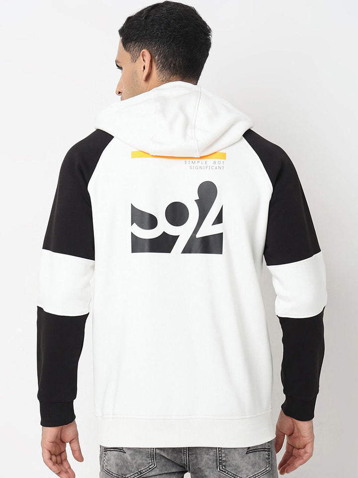 SPYKAR Graphic Printed Hooded Cotton Sweatshirt
