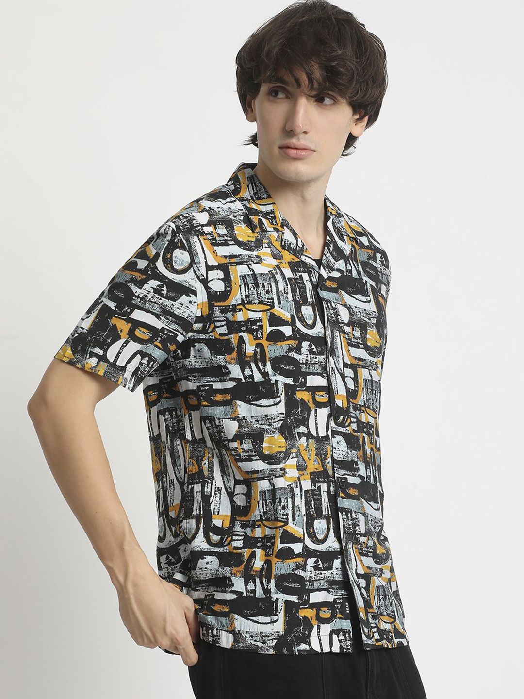 THE BEAR HOUSE Men Opaque Printed Casual Shirt
