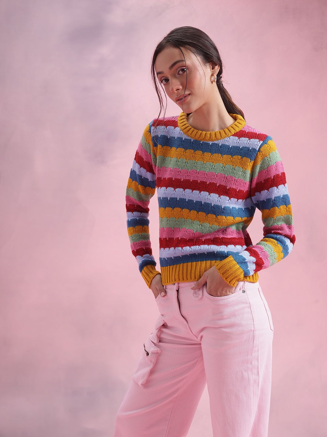 DressBerry Women Striped Pullover