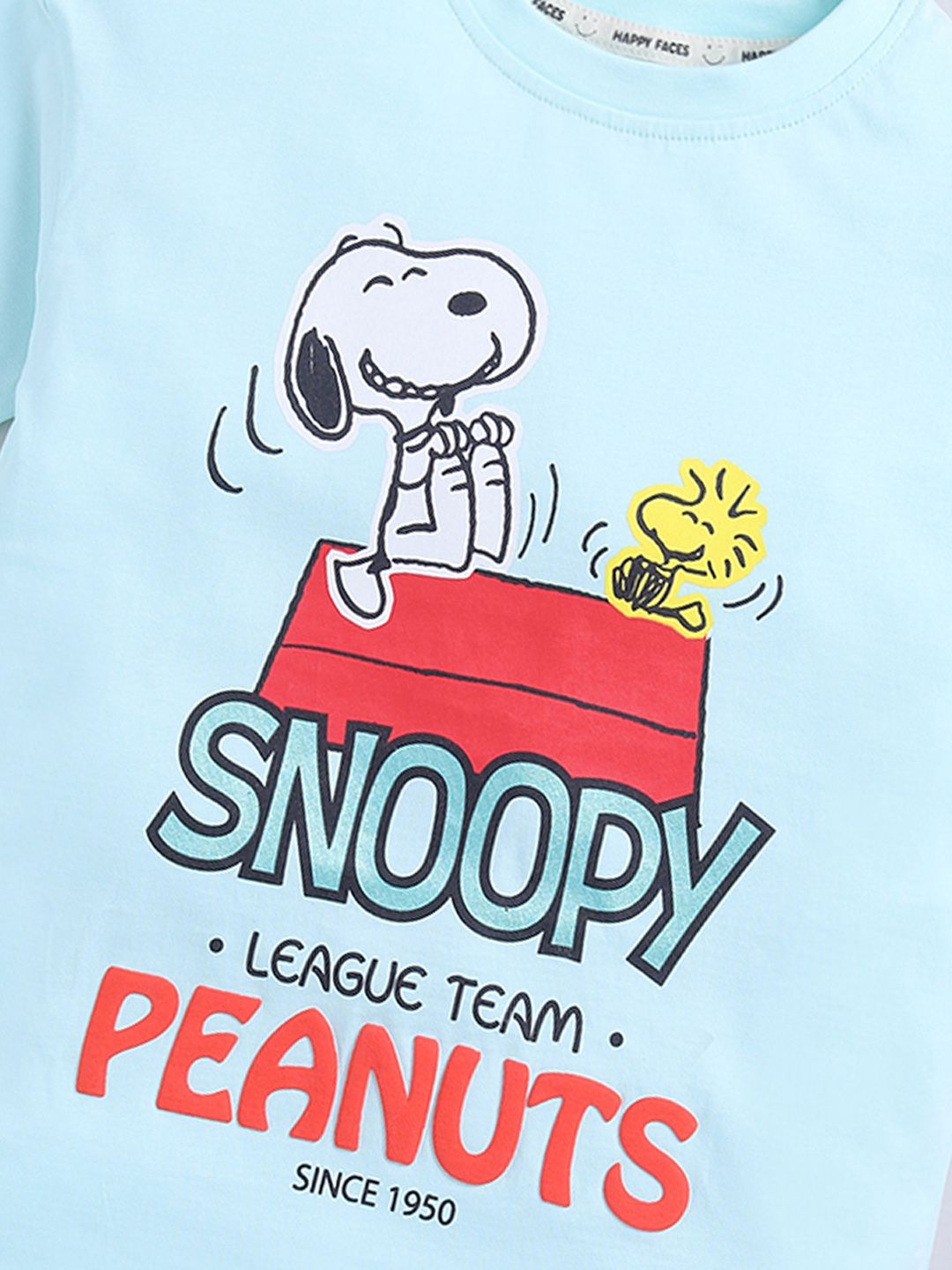 Happy Faces Boys Snoopy Print Pure Cotton T-shirt