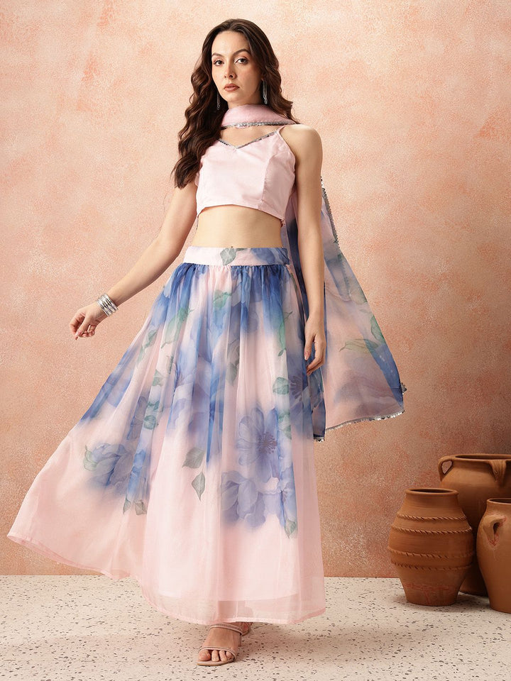 all about you Printed Ready to Wear Lehenga Set With Dupatta