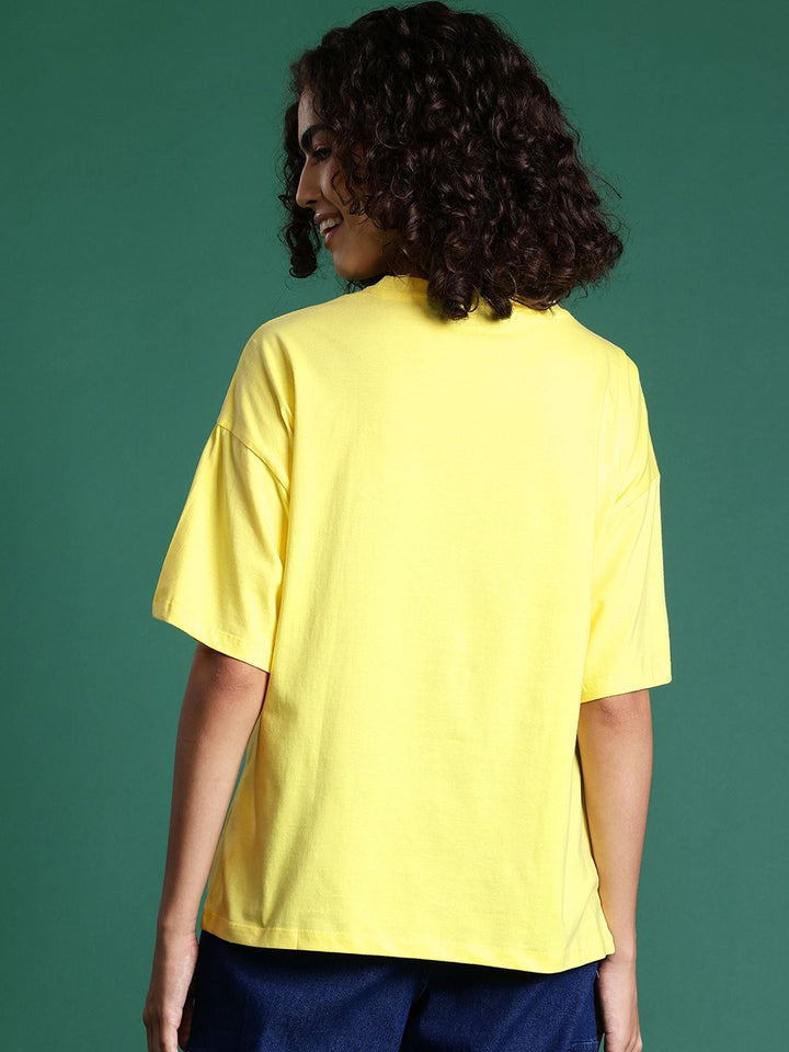 DressBerry Graphic Printed Drop-Shoulder Sleeve T-shirt