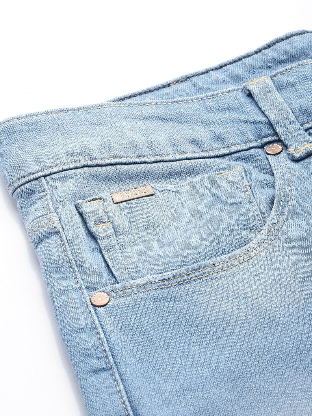 SPYKAR Men Super Skinny Fit Low-Rise Light Fade Stretchable Jeans