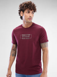 SPYKAR Men Typography Printed Round Neck Slim Fit T-shirt