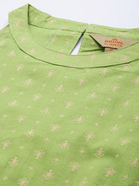 Anouk Ethnic Motifs Printed Halter Neck Pure Cotton Kurta