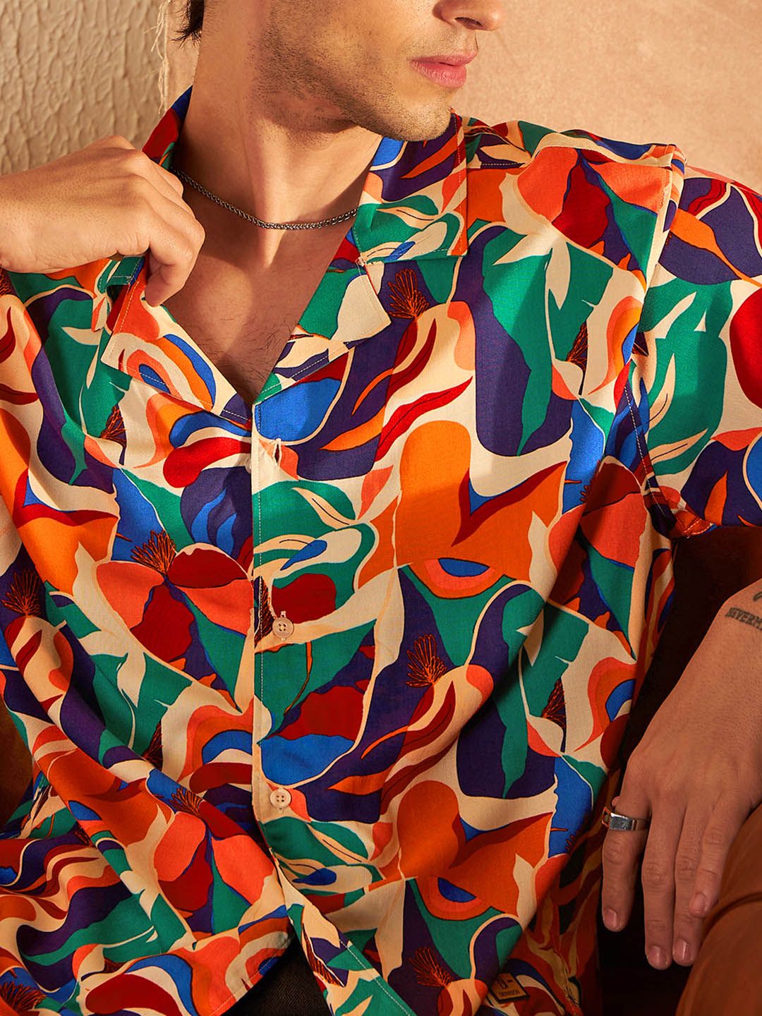 DENNISON Smart Block Printed Casual Shirt