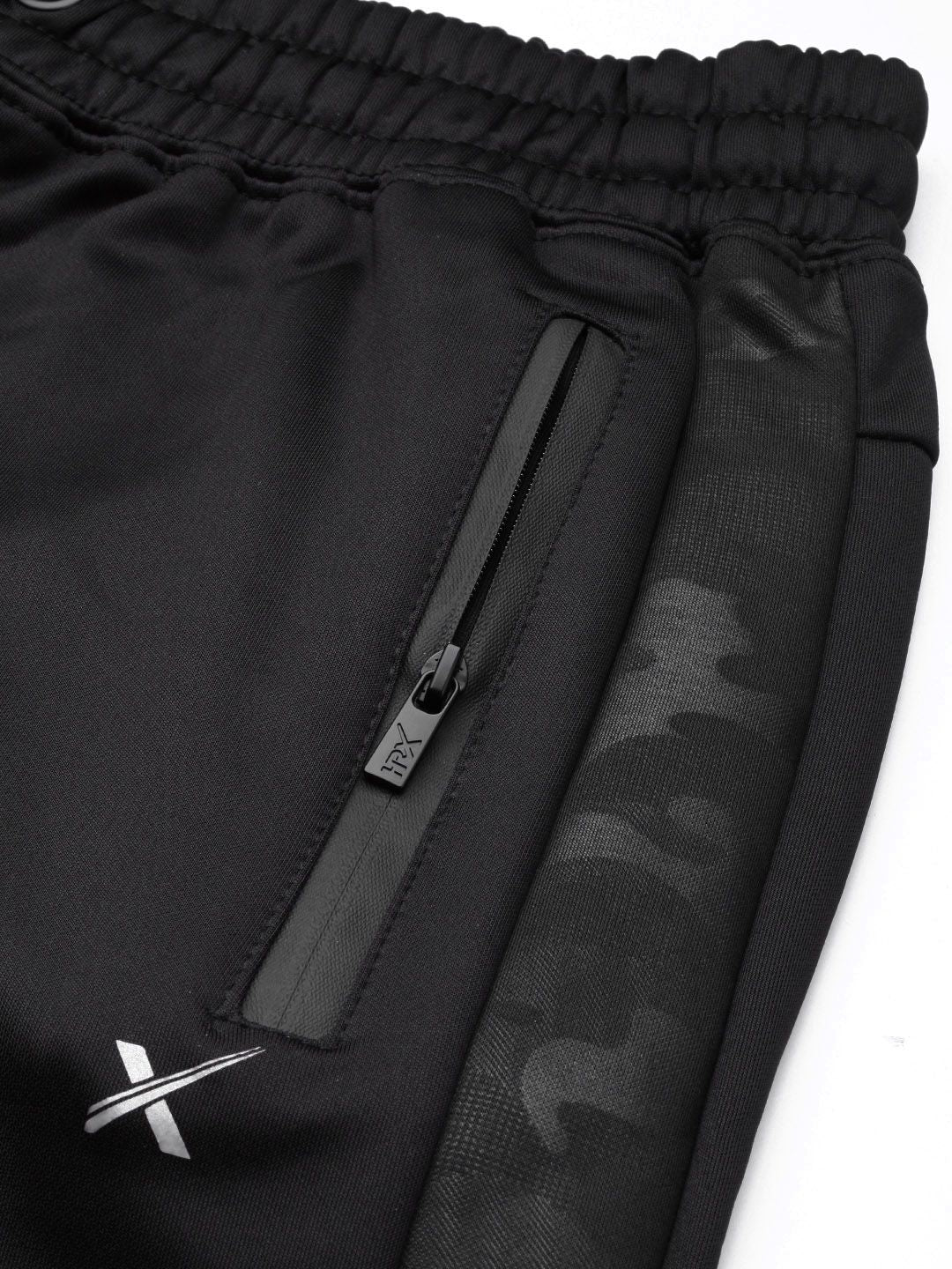 HRX by Hrithik Roshan Men Jet Black Solid Slim Fit Training Track Pants