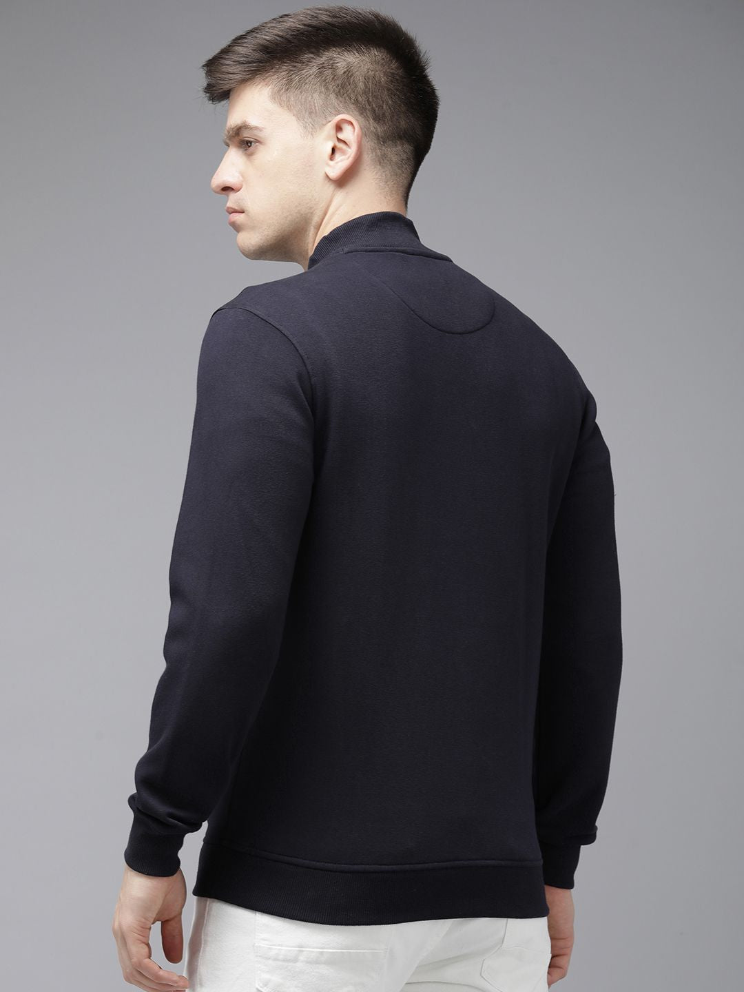 SPYKAR Solid Front-Open Sweatshirt