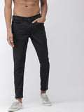 Highlander Men Black Tapered Fit Mid-Rise Clean Look Jeans Regingable
