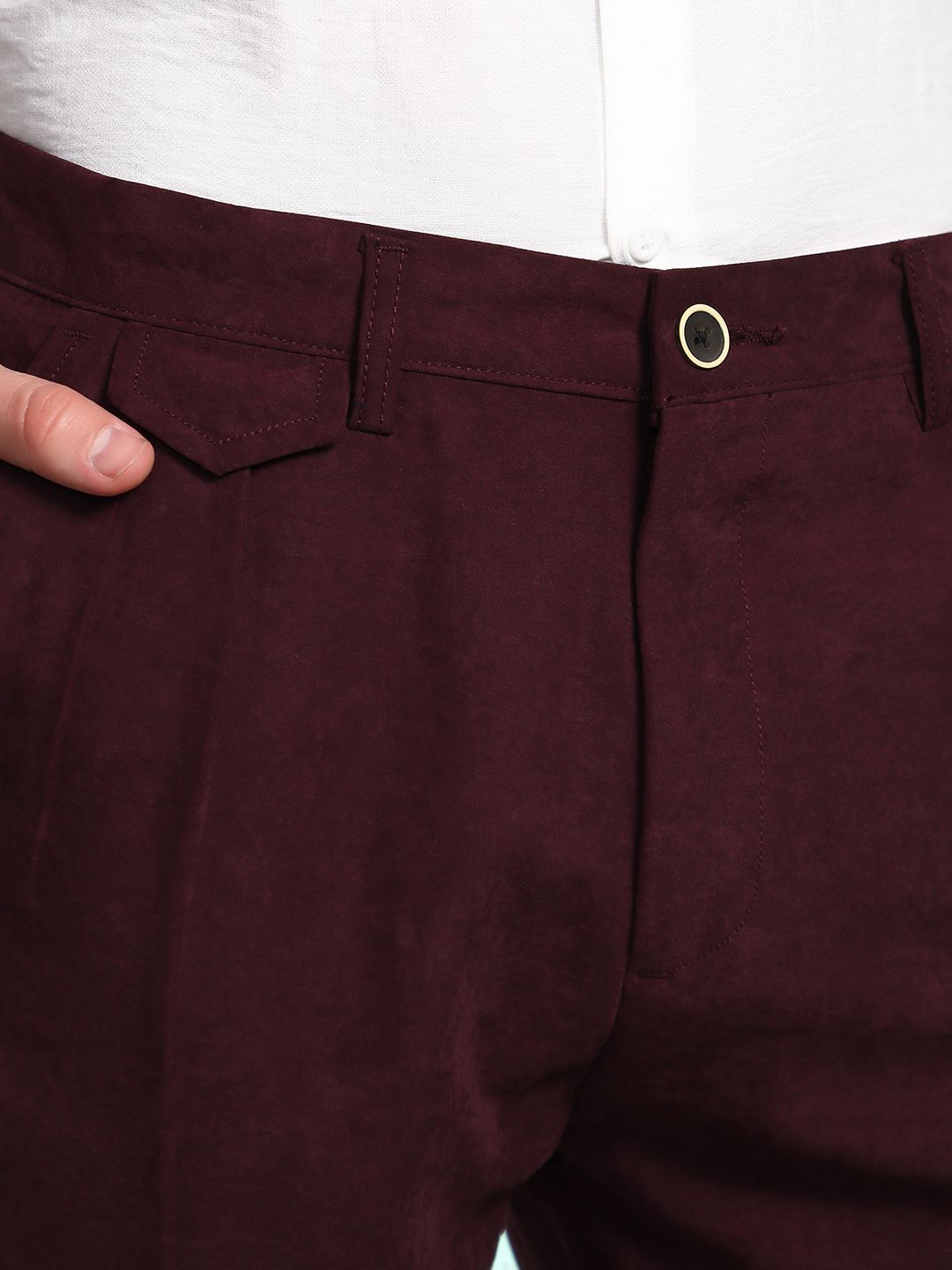 Campus Sutra Men Comfort Mid-Rise Relaxed Fit Trousers