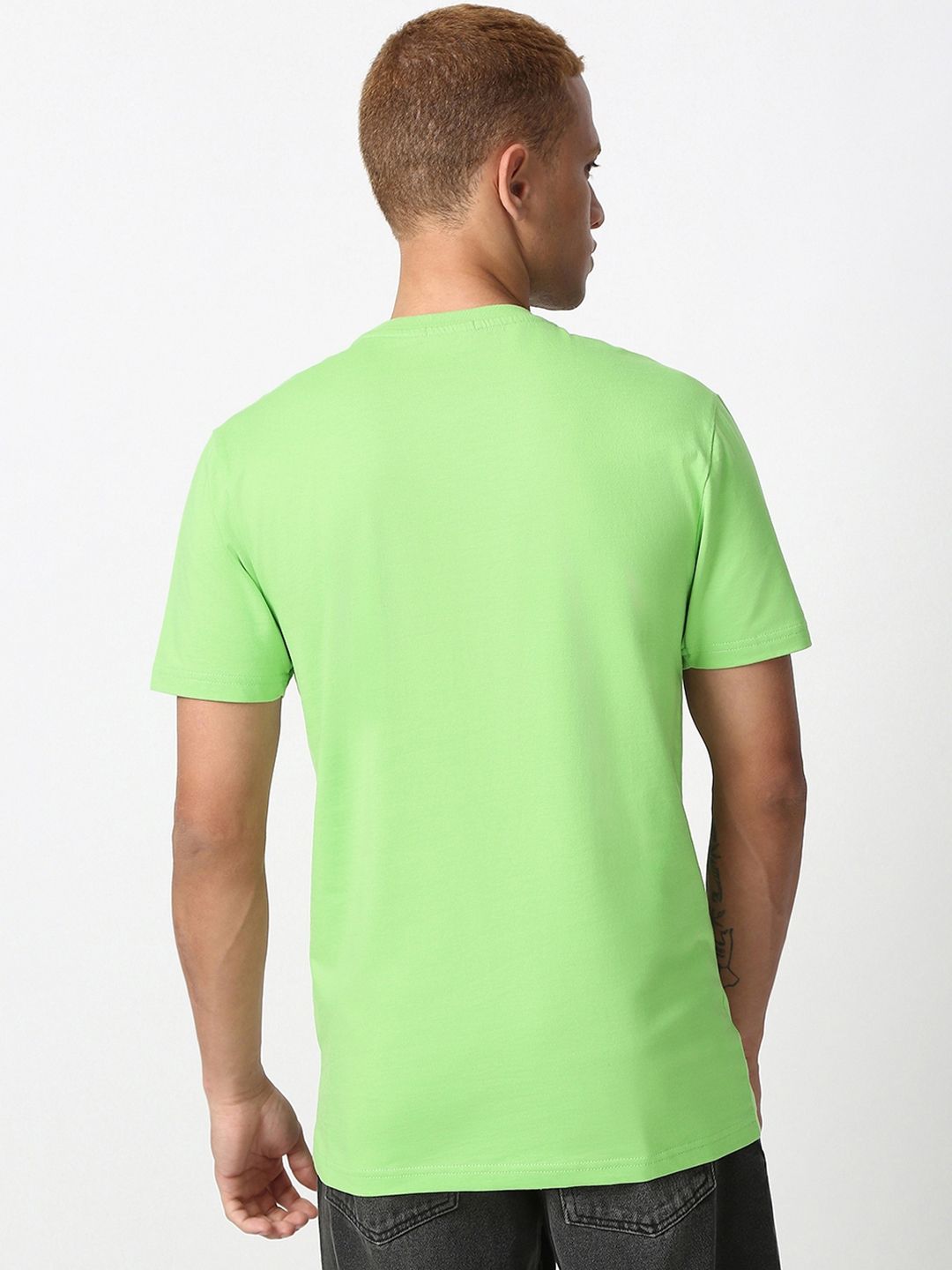 Bewakoof Men's Green T-Shirt