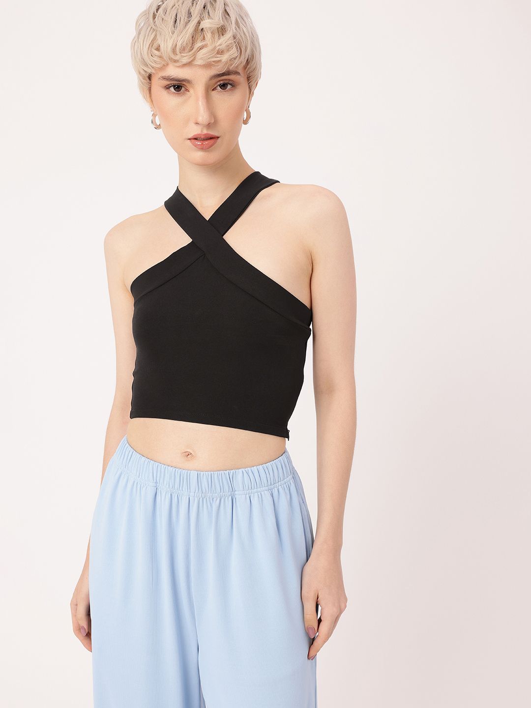 DressBerry Y2K Revival Halter Neck Crop Top