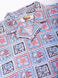The Indian Garage Co Men Relaxed Fit Indie Geo Mosaic Printed Resortwear Shirt