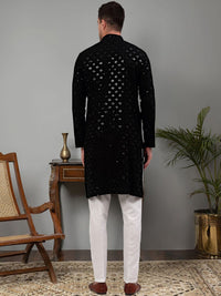 Jompers Ethnic Motifs Embroidered Thread Work Kurta with Pyjamas