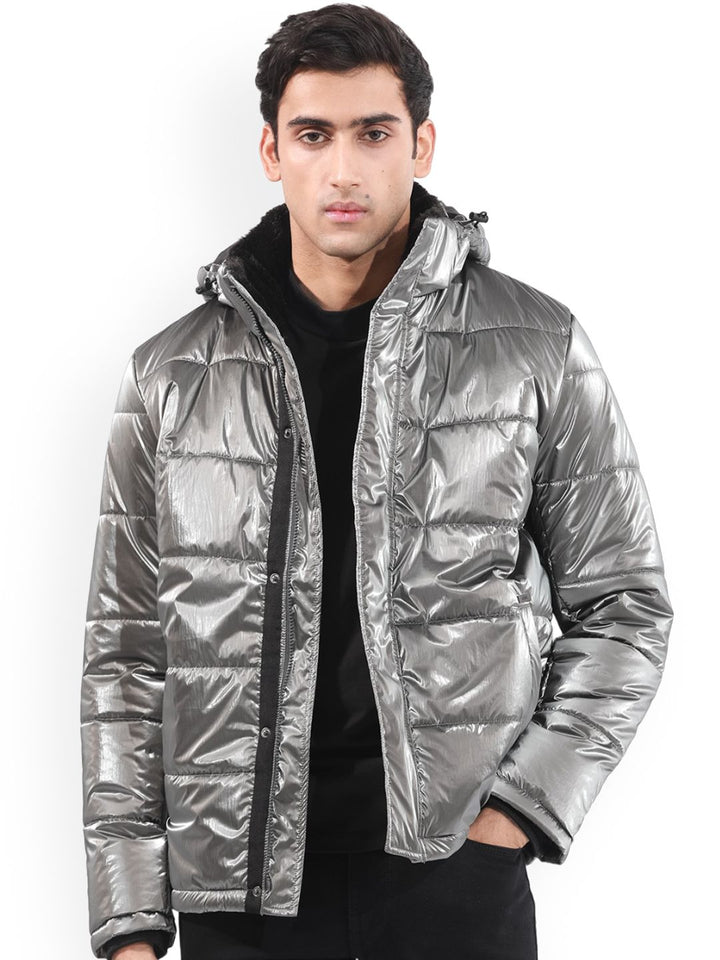 RARE RABBIT Men Osad Tailored Fit Hooded Puffer Jacket