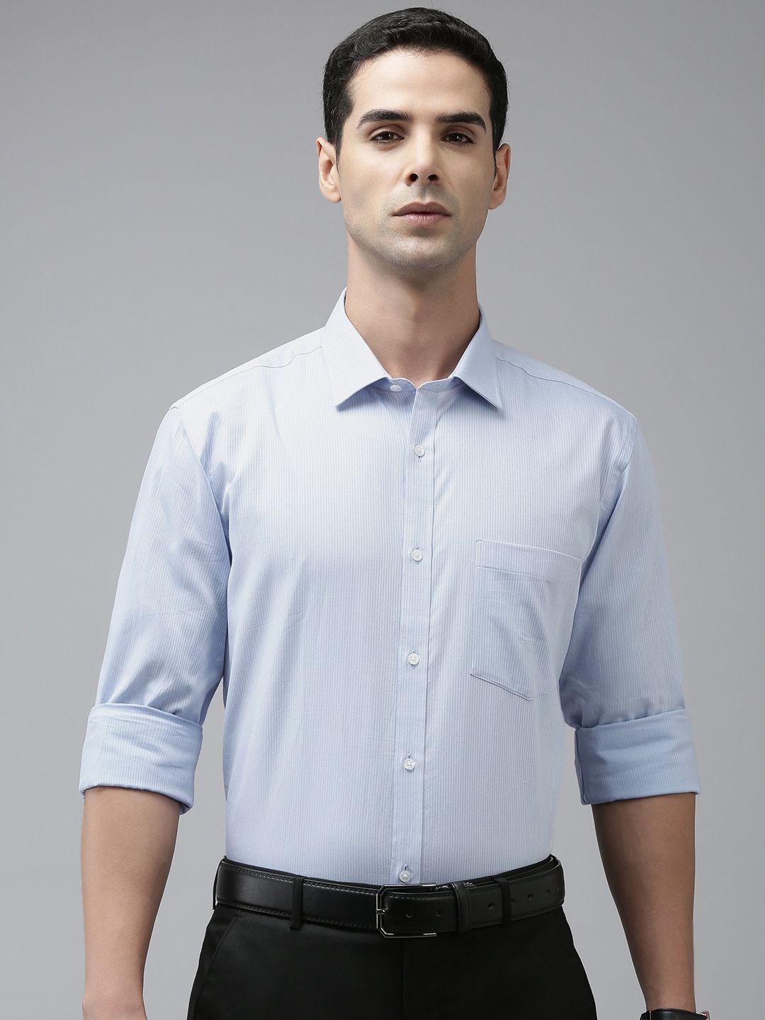 Park Avenue Slim Fit Opaque Striped Pure Cotton Formal Shirt