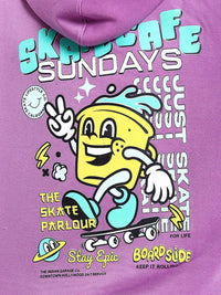 Sweatshirt pullover besar garaj garaj garaj cetak yang bercetak berkeruding