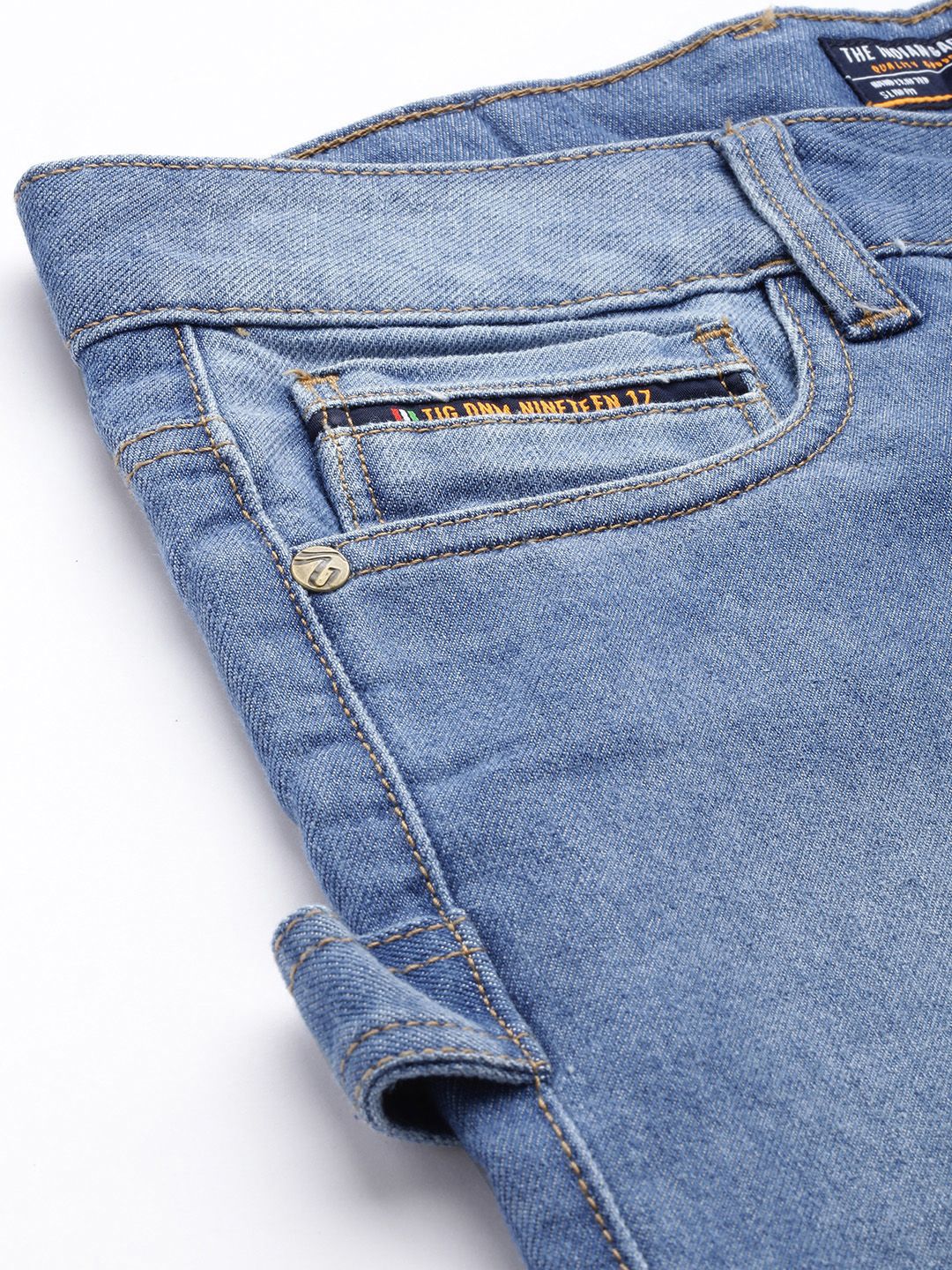 The Indian Garage Co Men Relaxed Fit Heavy Fade Stretchable Jeans