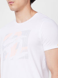 SPYKAR Graphic Printed Round Neck Slim Fit Cotton T-shirt