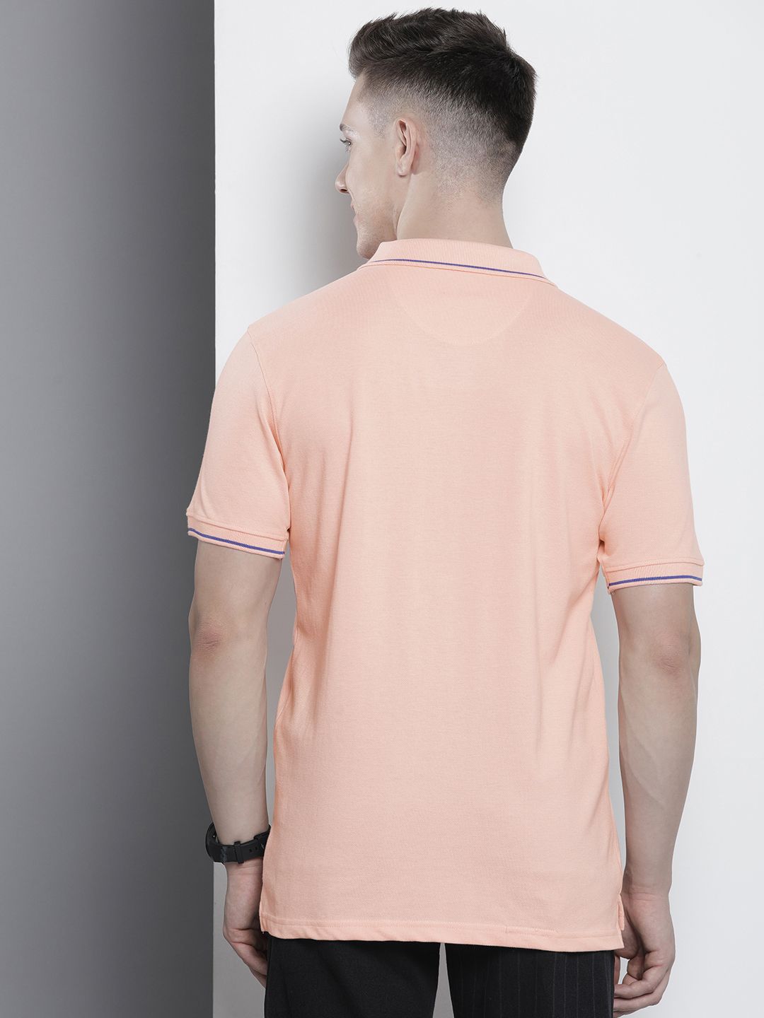 The Indian Garage Co Men Solid Polo Collar T-shirt