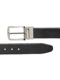 Teakwood Leathers Men Textured Leather Reversible Formal Belt