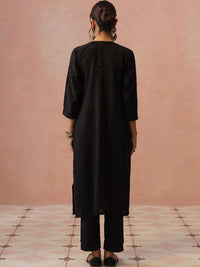 Rumah Wanita Chikankari Dihiasi Kurta Sutera Chanderi Labuci