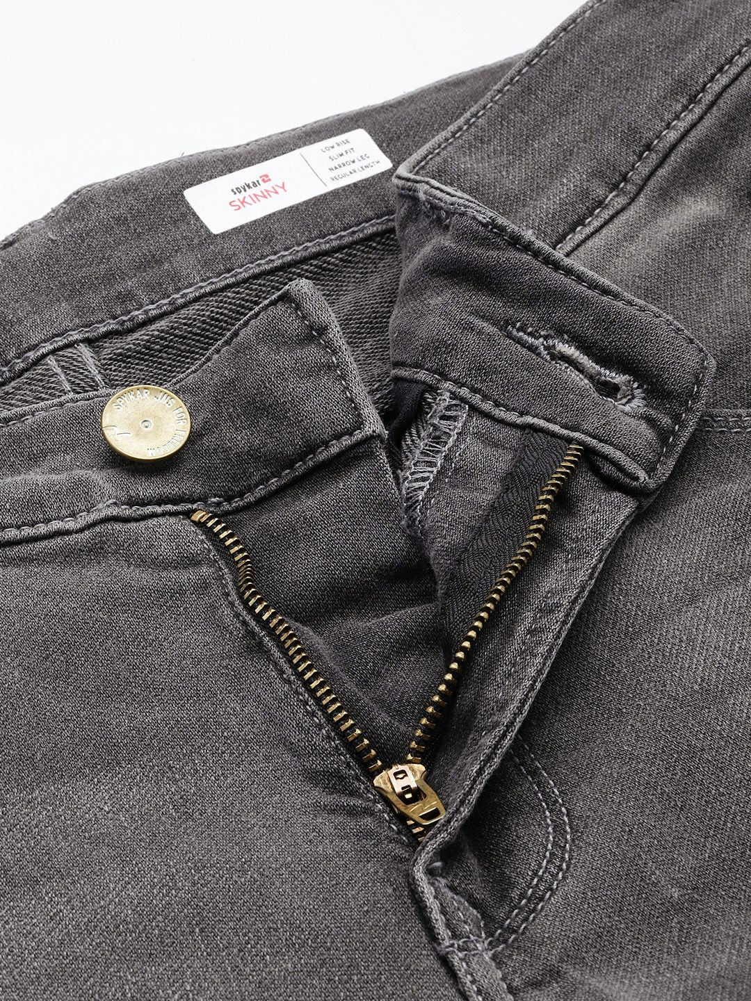 SPYKAR Men Slim Fit Low-Rise Light Fade Stretchable Jeans