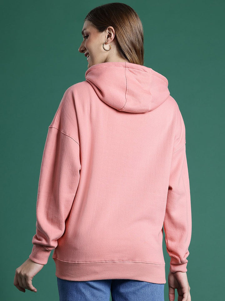 DressBerry Women Printed Hooded Sweatshirt