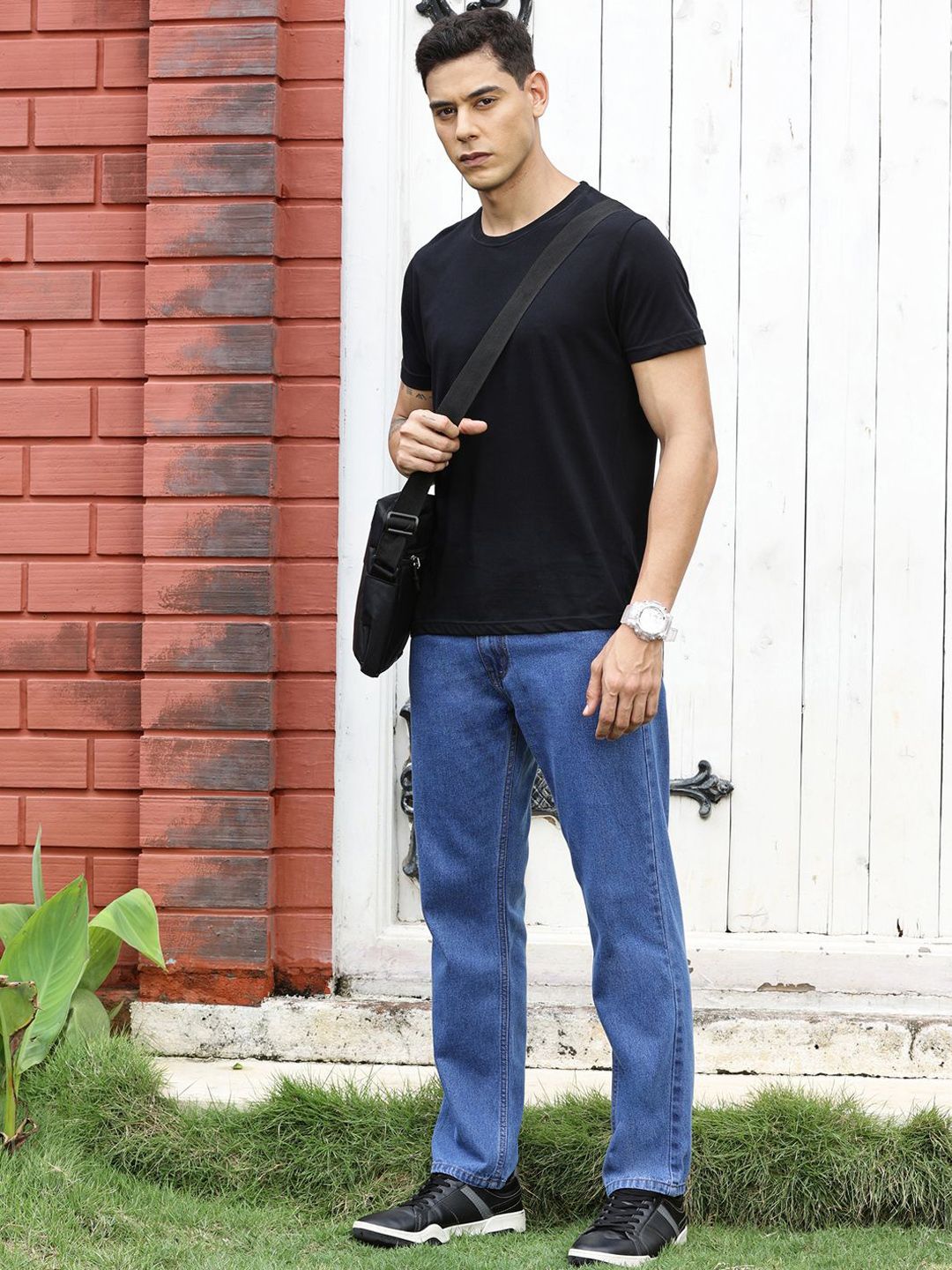 Thomas Scott Men Smart Baggy Fit Cotton Jeans