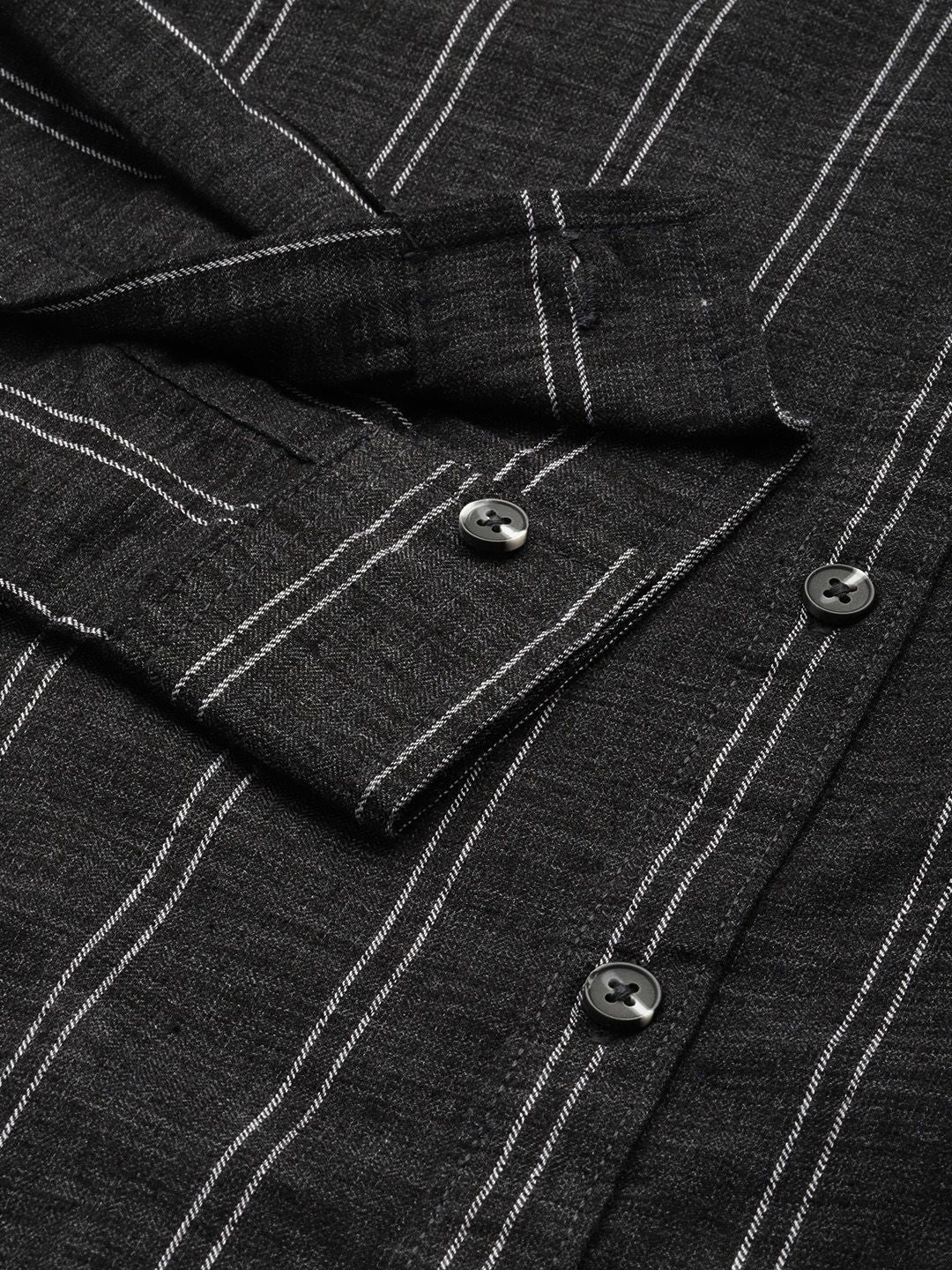 The Indian Garage Co Slim Fit Striped Casual Shirt