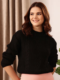 STREET 9 Cable Knit Acrylic Pullover