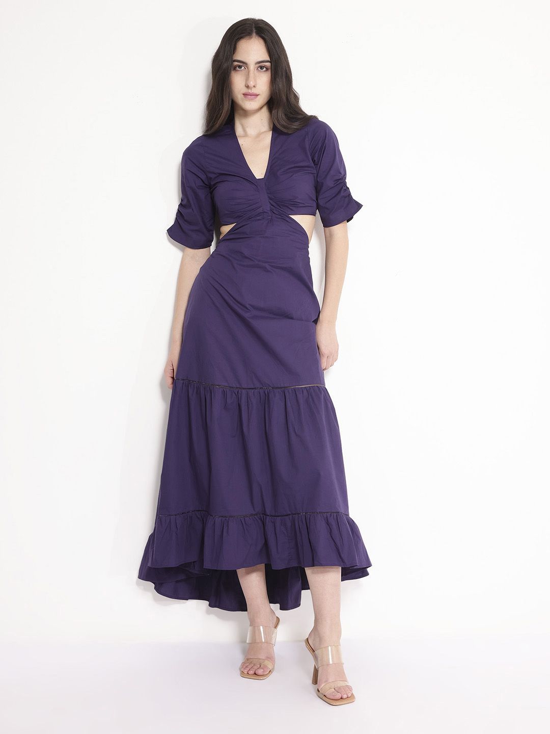 Rareism Cut Out Maxi Dress