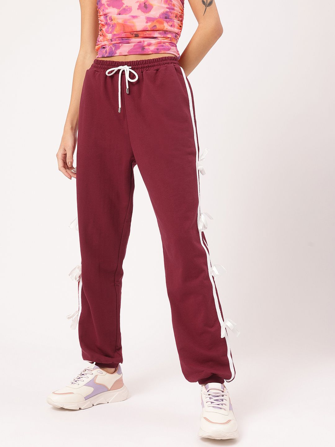 DressBerry Women Snuggle Chic Bow Trims Joggers