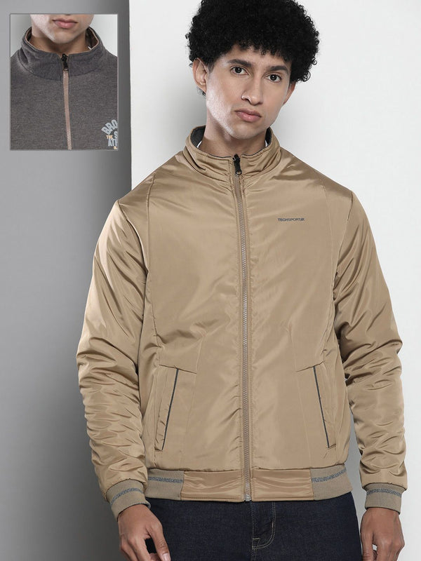 The Indian Garage Co Men Zip-Front Reversible Bomber Jacket