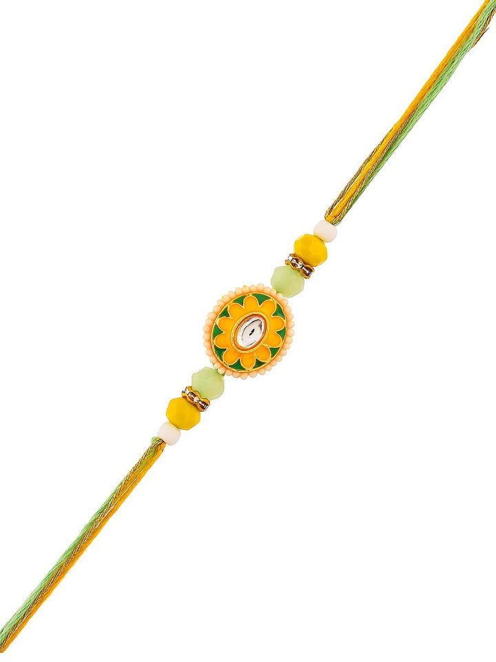 Voylla Men Faux Pearls Embellished Thread  Rakhi