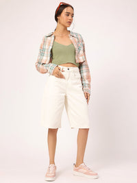 DressBerry Women Denim Duds Bermuda Skater Fit Shorts