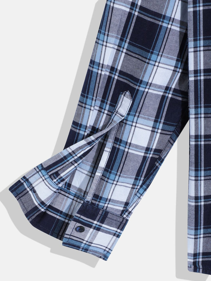 Monte Carlo Boys Tartan Checked Casual Smart Fit Shirt