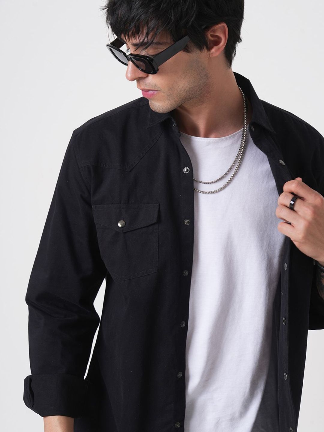 VASTRADO Men Classic Slim Fit Opaque Casual Shirt