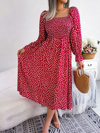 all about you Polka Dot Print Fit & Flare Dress