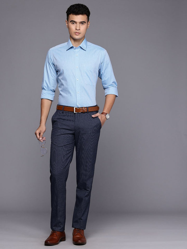 Raymond Pure Cotton Textured Slim Fit Formal Shirt