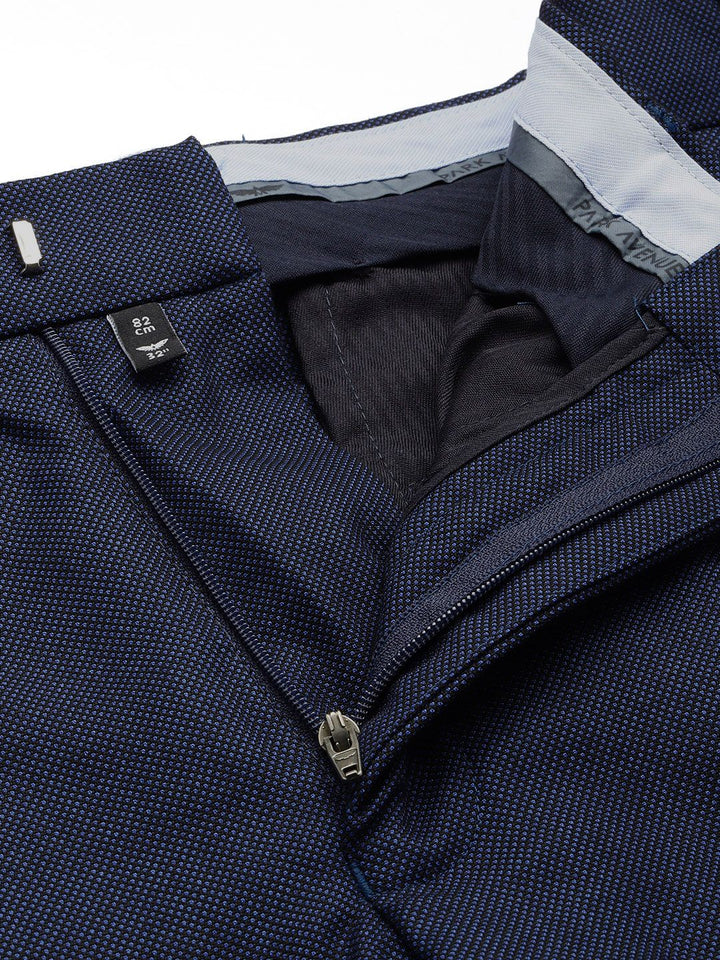 Park Avenue Men Textured Formal Trousers