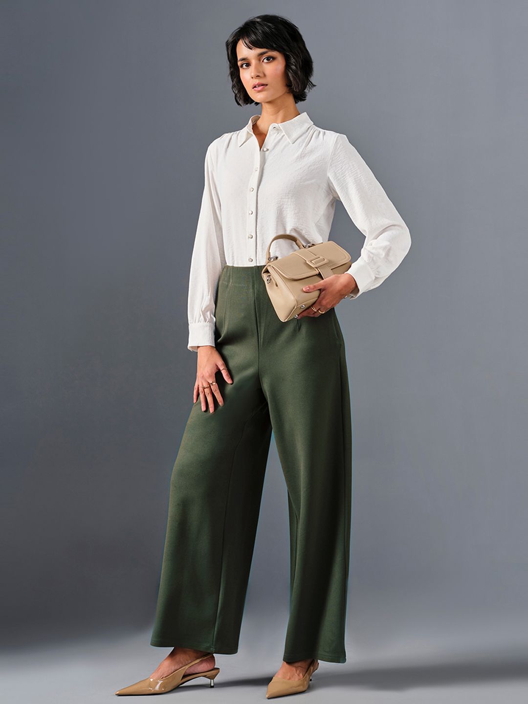 AND Women Flared Parallel Trousers