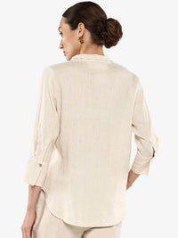 RAREISM Women Shirt Collar Cotton Shirt Style Top